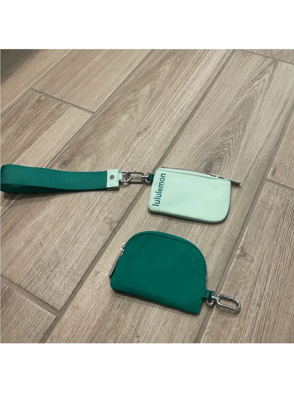 Lululemon Dual Pouch Wristlet Emerald Ice/ Mint Moment O/S W9FB8S